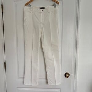 NYDJ WHITE CHINO LIFT & TUCK TECHNOLOGY SIZE 12P JEANS/PANTS